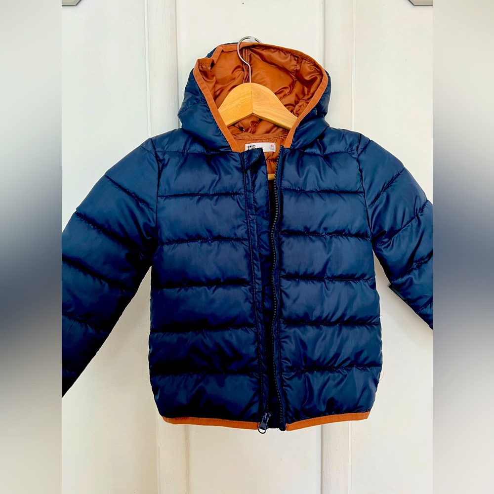 Epic Threads Blue  hoodie puffer for Toddler boys 4T